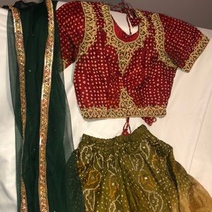 Indian traditional choli lehenga